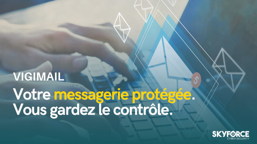 Illustration d’une boîte de réception protégée par un bouclier qui bloque les e-mails suspects.